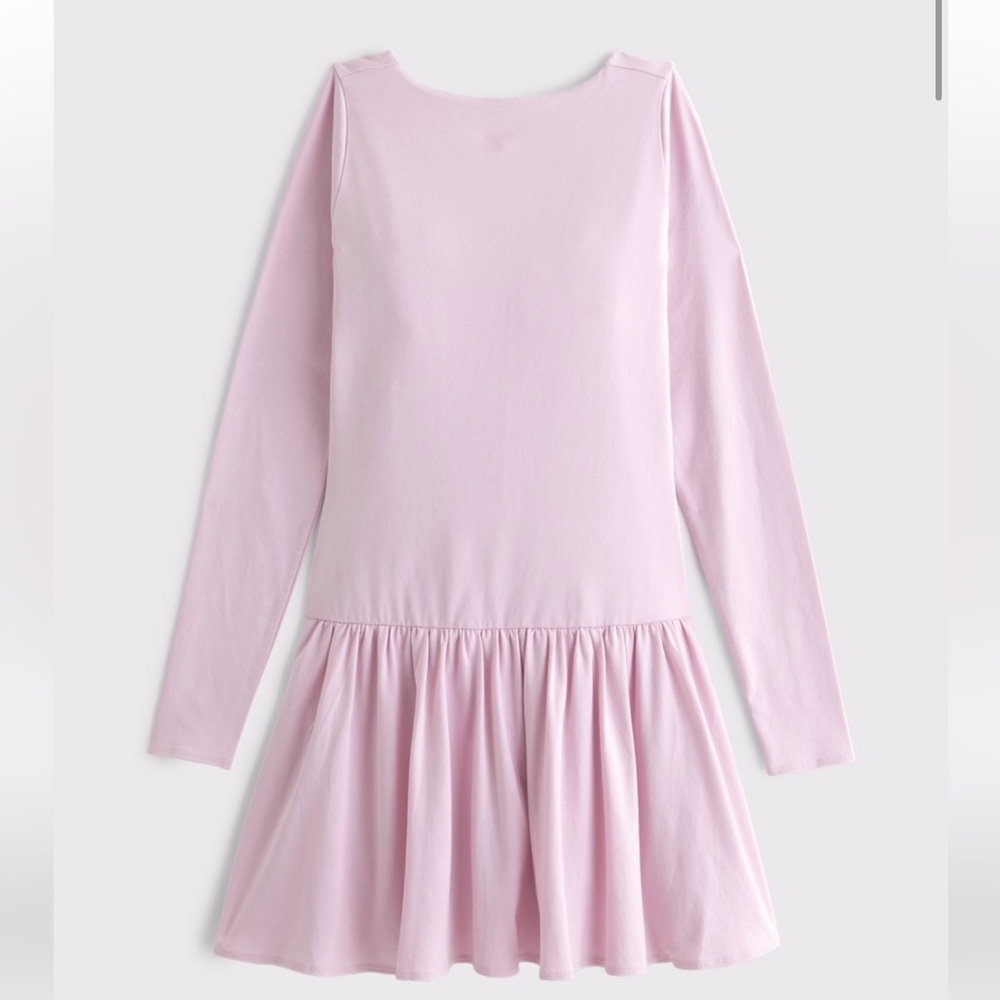 Abercrombie & Fitch scoop back peplum drop waist skort dress